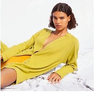 Free people beach take a walk green cardigan size Large NWT